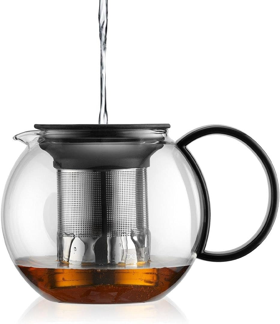 1L Tea Press Teapot Glass Tea Maker with Plunger Loose Leaf Brewer - Kwikley