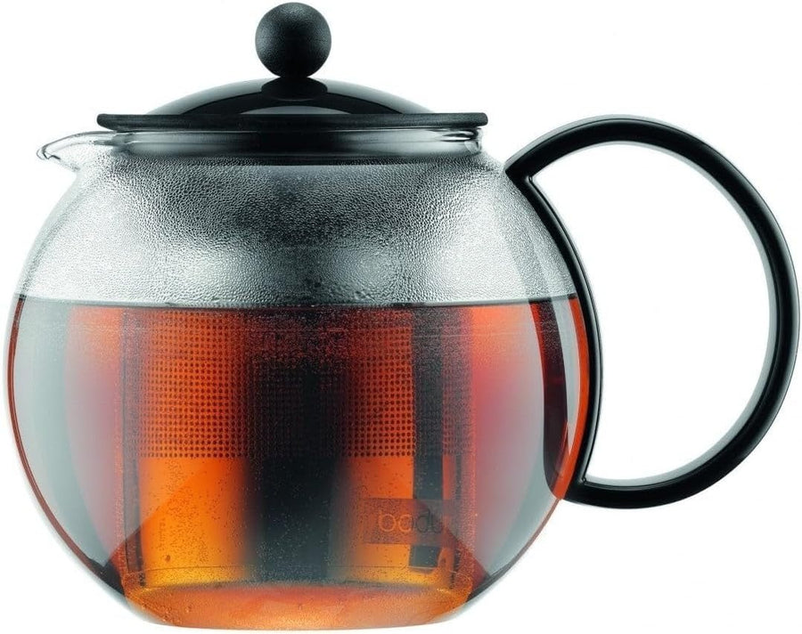 1L Tea Press Teapot Glass Tea Maker with Plunger Loose Leaf Brewer - Kwikley