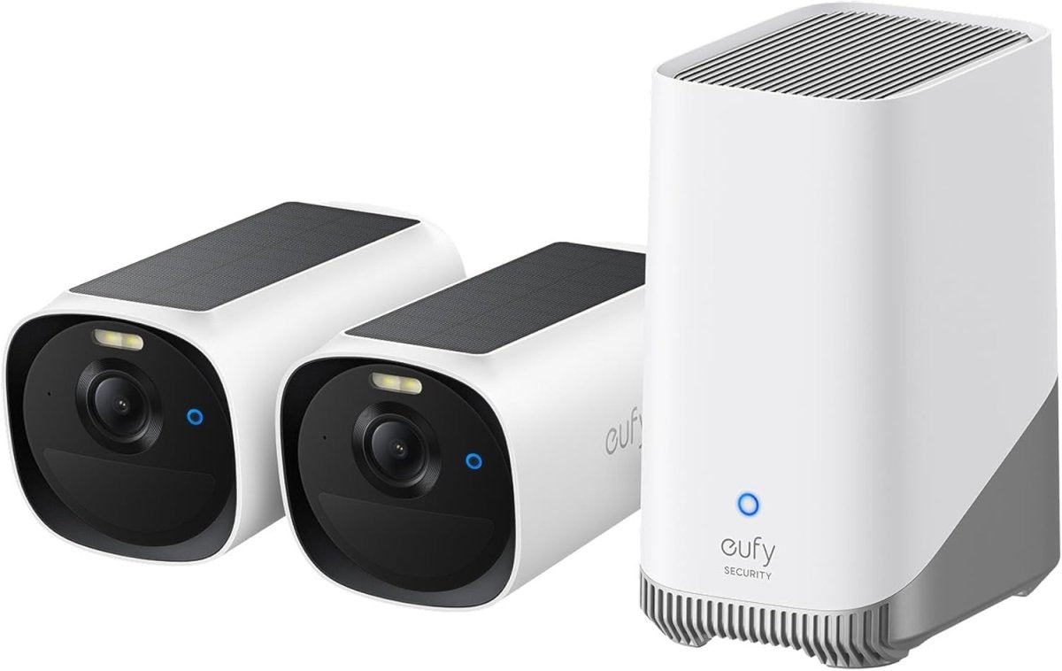 2 Cam 2K Solar Security Camera Kit AI Recognition 16TB Storage - Kwikley