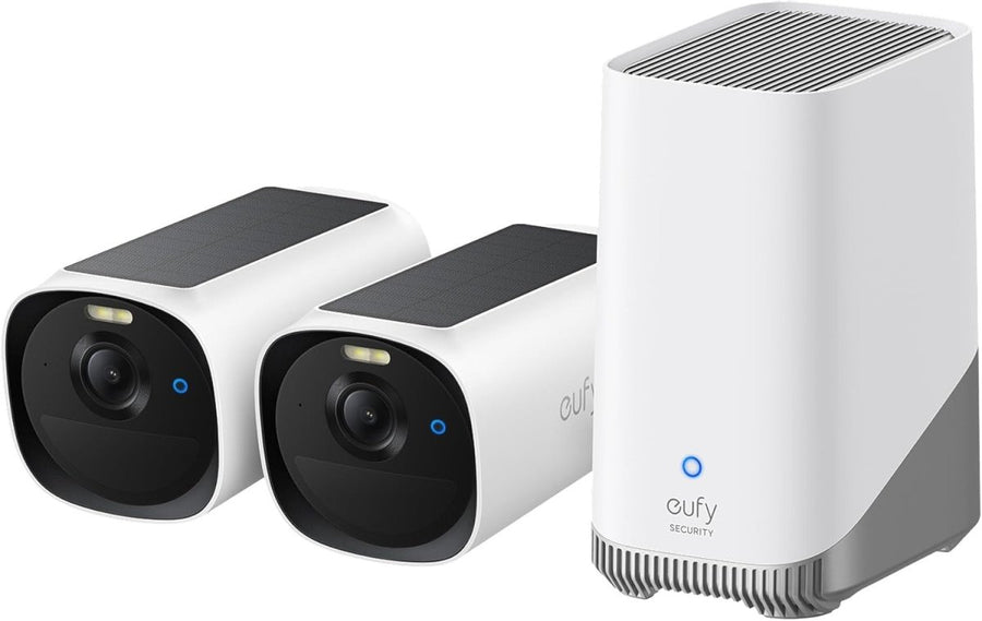 2 Cam 2K Solar Security Camera Kit AI Recognition 16TB Storage - Kwikley