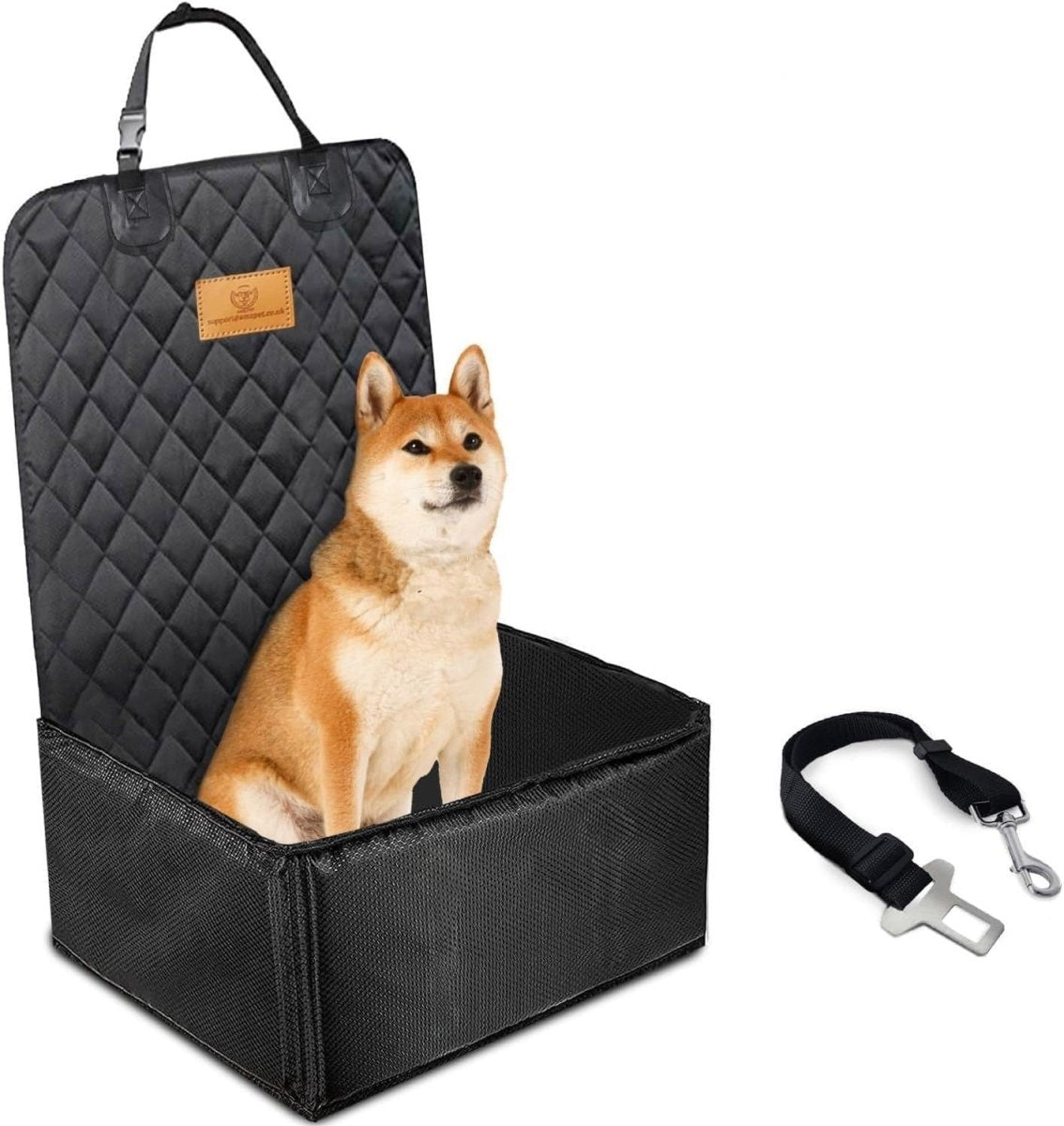 2 in 1 Dog Booster Seat Front Car Seat Cover Waterproof Non Slip 60cm - Kwikley