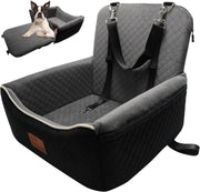 2 in 1 Dog Car Seat Booster Bed Travel Cushion Small Medium Dogs - Kwikley