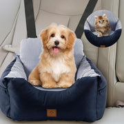 2 in 1 Dog Car Seat Booster Bed Washable Pet Travel Carrier 55x50cm - Kwikley