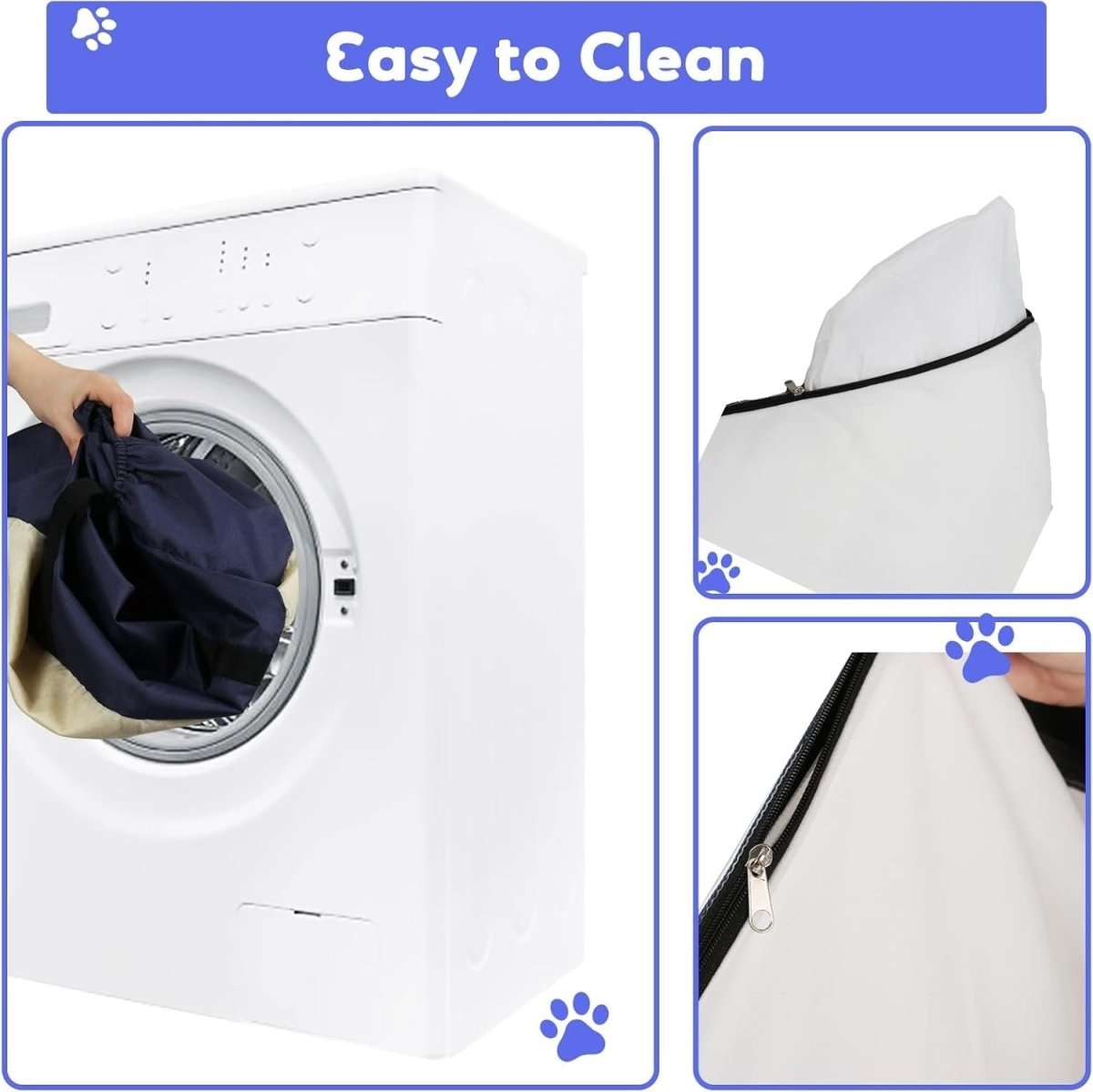 2 in 1 Dog Car Seat Booster Bed Washable Pet Travel Carrier 55x50cm - Kwikley