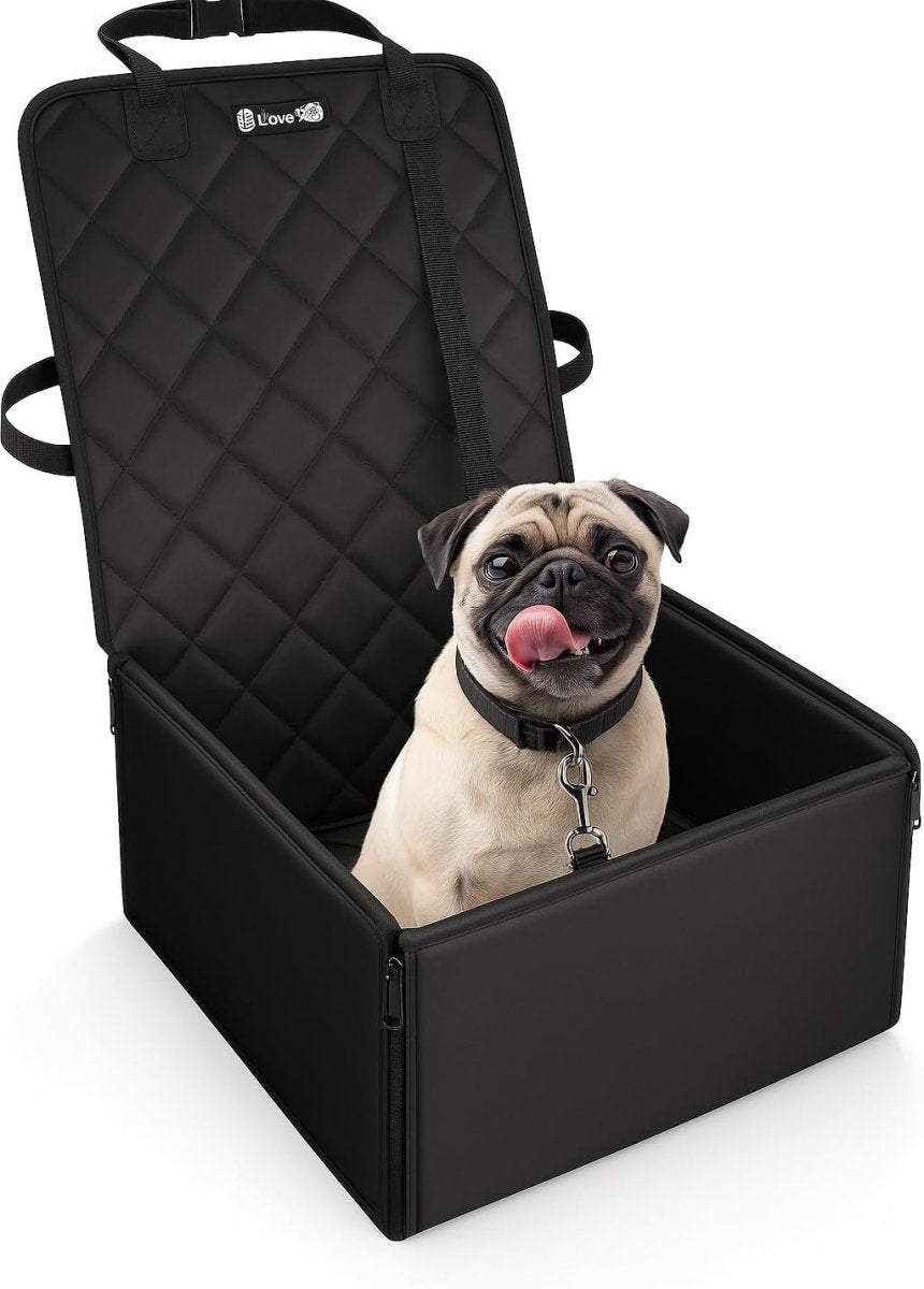 2 in 1 Dog Car Seat Waterproof Booster Travel Bed Cover Safety Belt - Kwikley