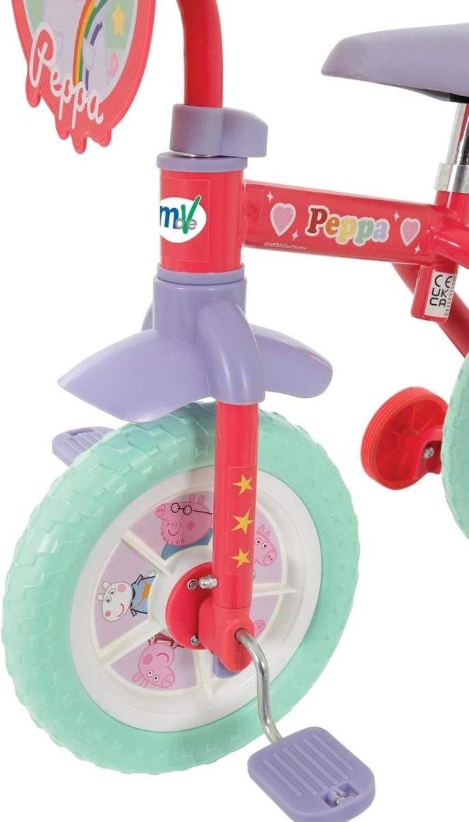 2 In 1 Kids Training Bike Balance Bike Pedals Stabilisers 10 Inch - Kwikley