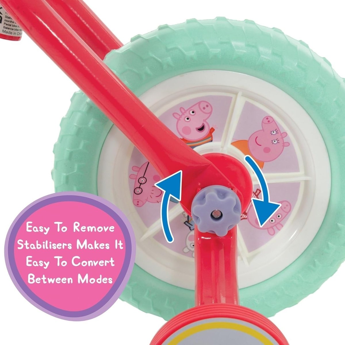 2 In 1 Kids Training Bike Balance Bike Pedals Stabilisers 10 Inch - Kwikley