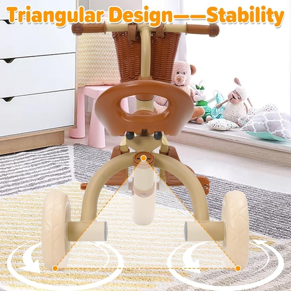 2 in 1 Kids Tricycle Push Trike Balance Bike w Parent Handle Green - Kwikley