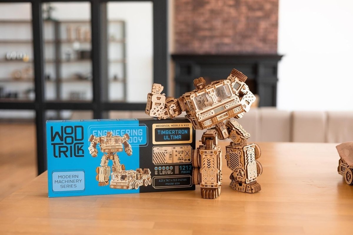 2-in-1 Robot Truck 3D Wooden Puzzle 1212PCS Mechanical Model Kit DIY - Kwikley