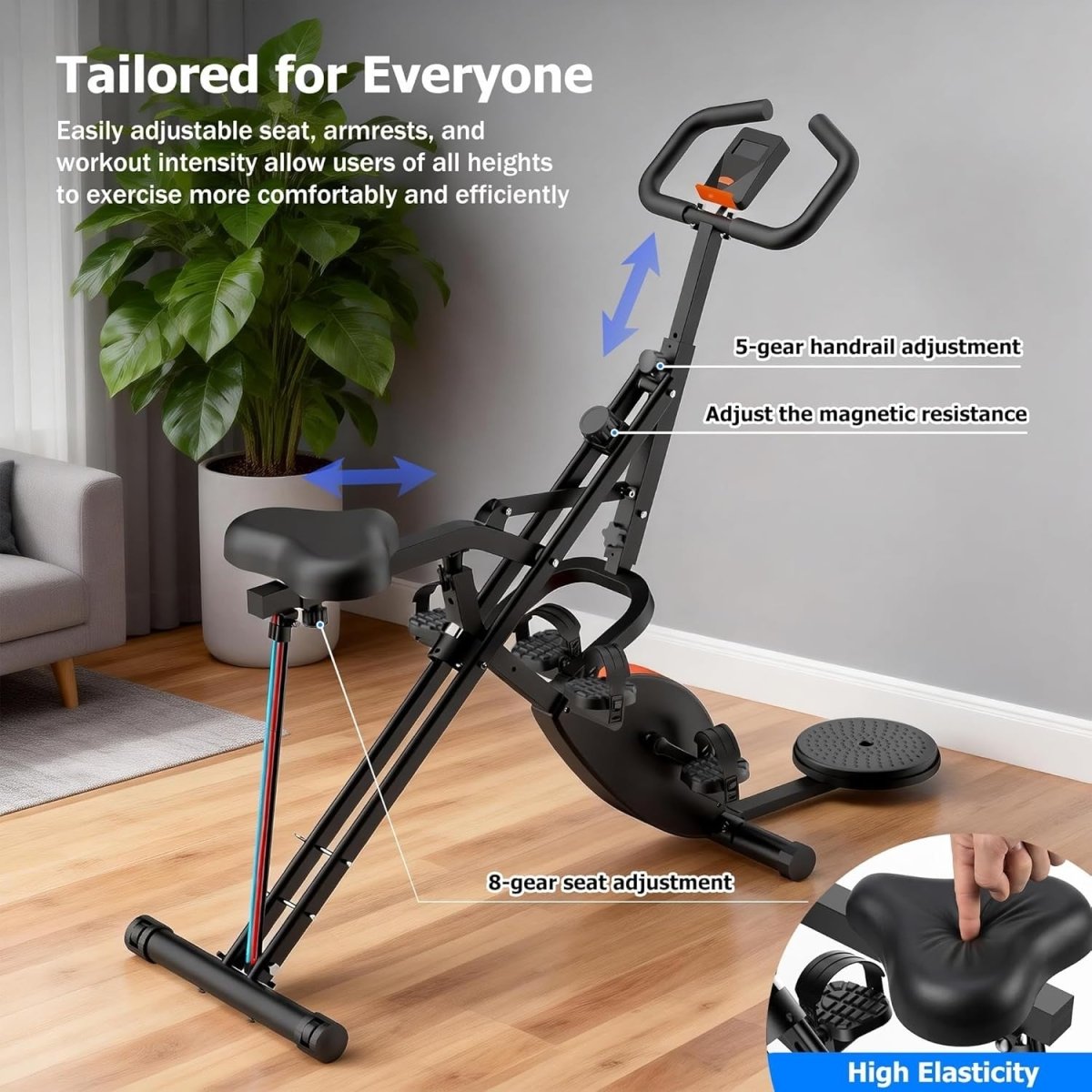 2 in 1 Squat Row Trainer Home Gym Machine Glutes Legs Core Workout - Kwikley