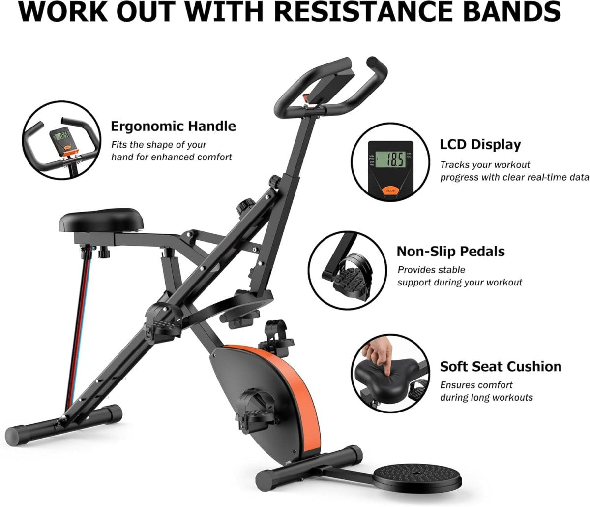 2 in 1 Squat Row Trainer Home Gym Machine Glutes Legs Core Workout - Kwikley