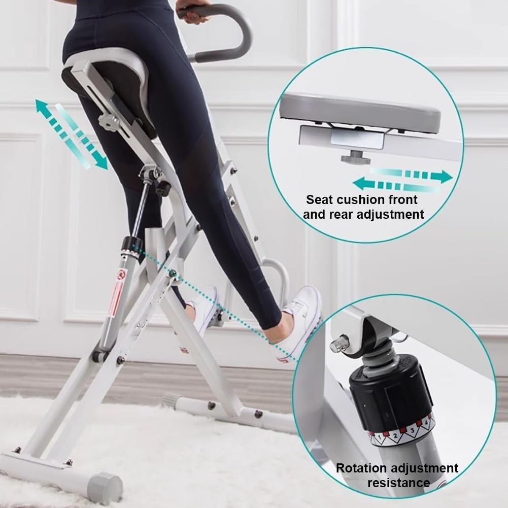 2 in 1 Squat Rowing Machine Foldable Fitness Trainer w/ LCD 12 Levels - Kwikley