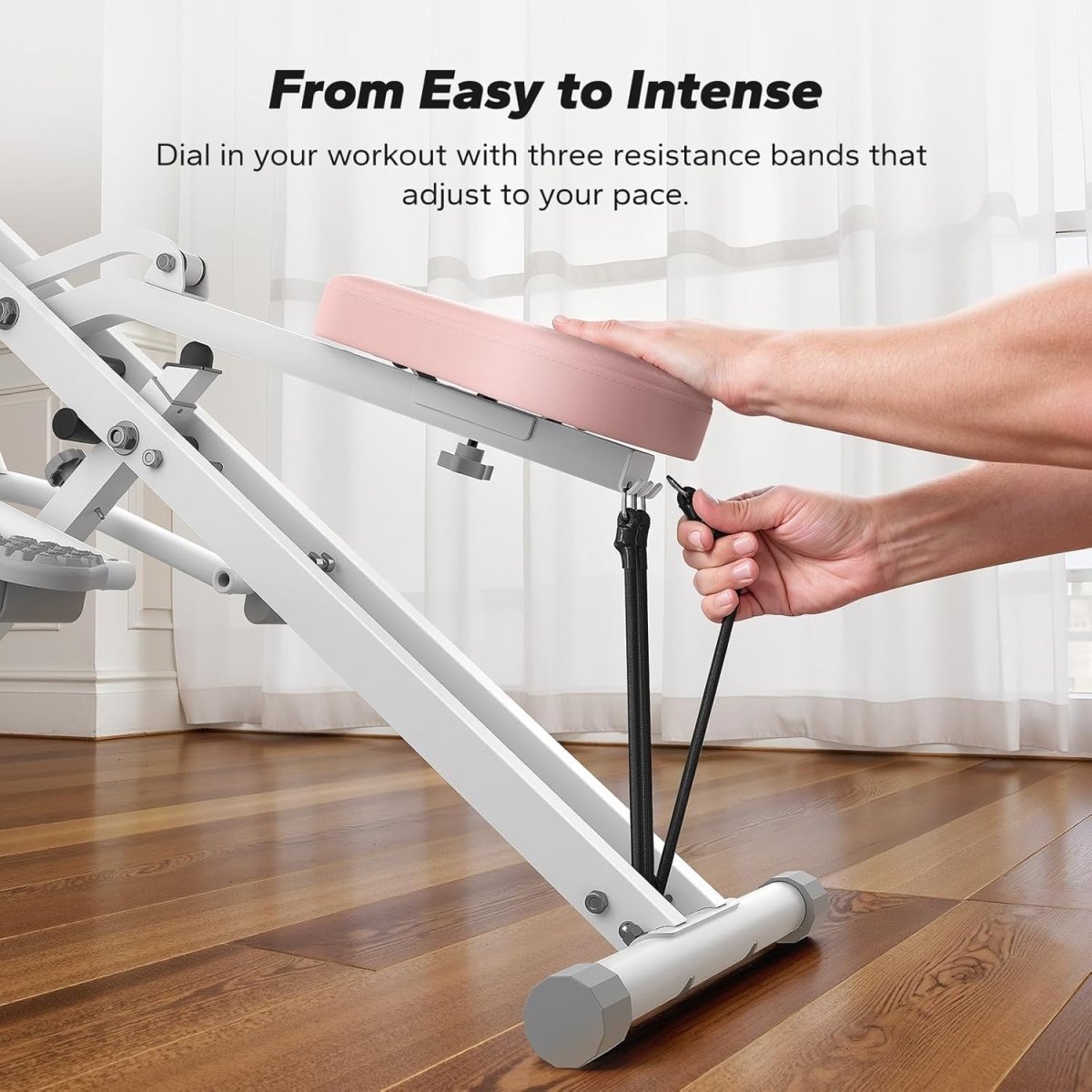 2 in 1 Squat Rowing Machine Foldable Glute Trainer Home Gym - Kwikley