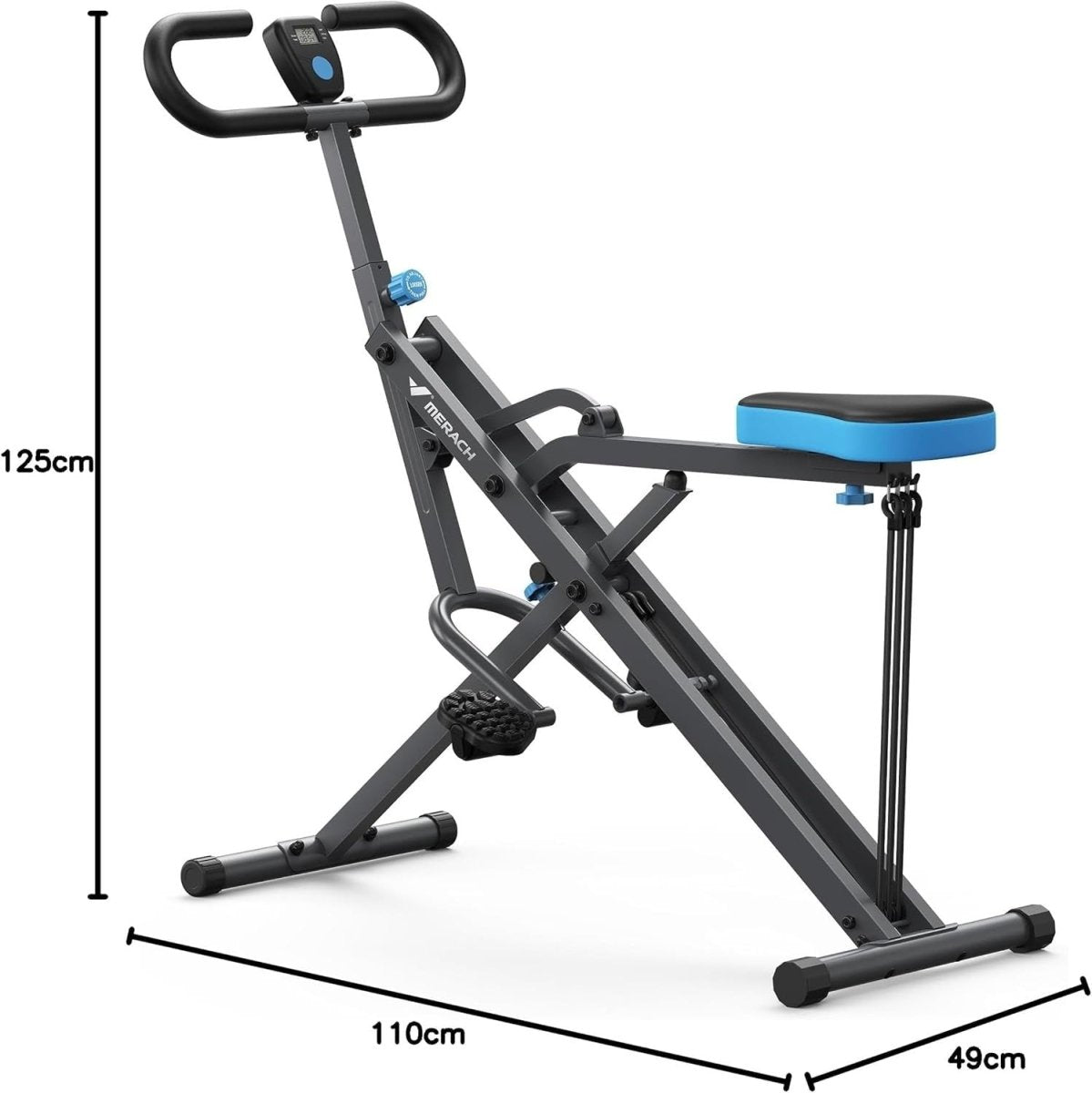 2 in 1 Squat Rowing Machine Foldable Home Gym Glute Trainer - Kwikley