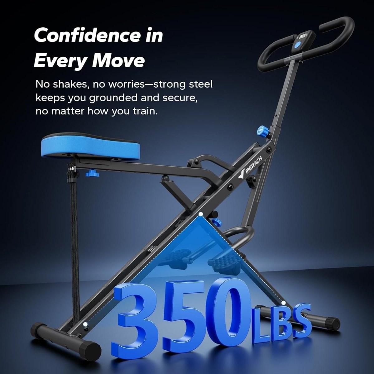 2 in 1 Squat Rowing Machine Foldable Home Gym Glute Trainer - Kwikley