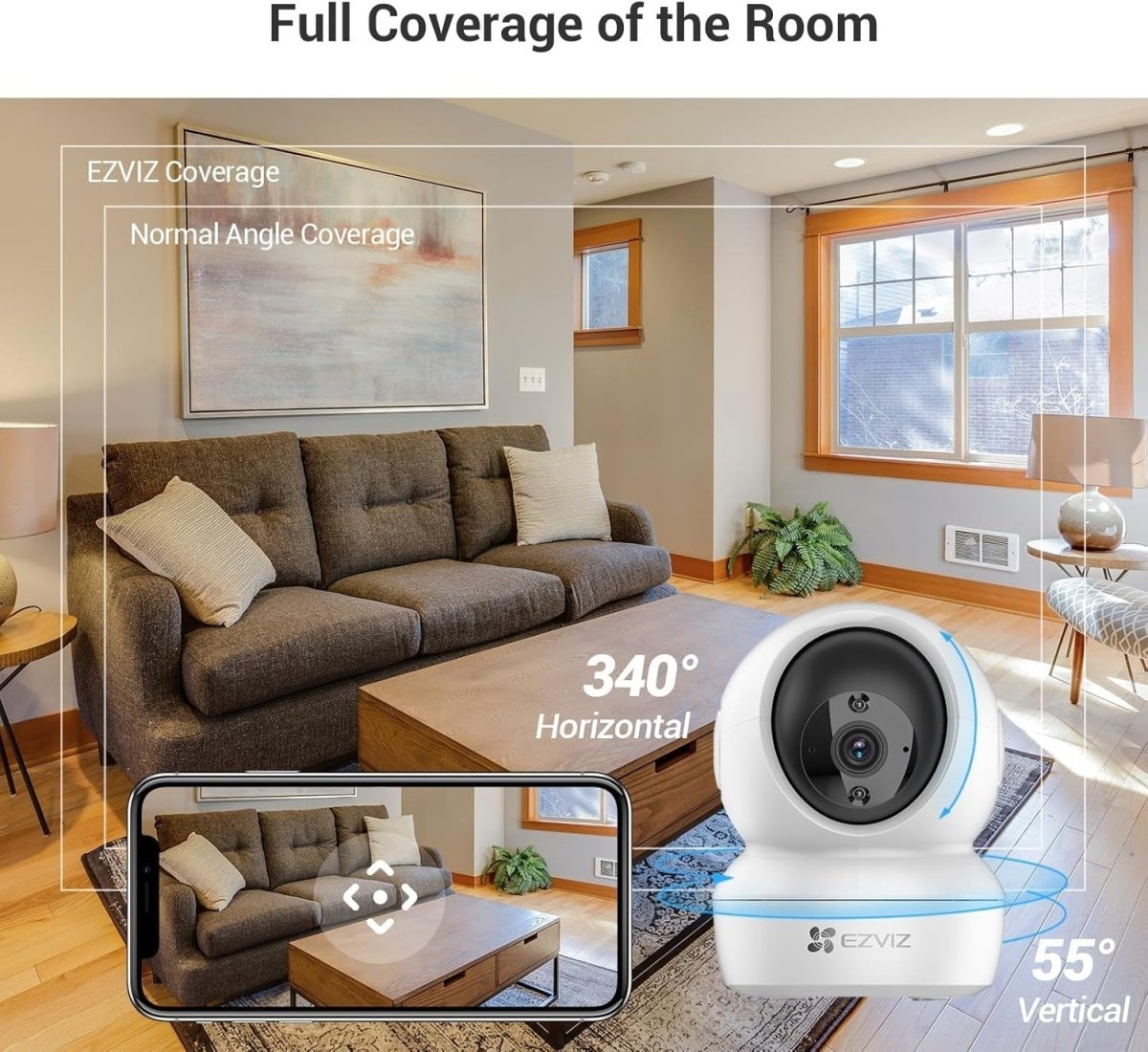 2 Pack 1080P WiFi Indoor Security Camera Auto Tracking Night Vision - Kwikley