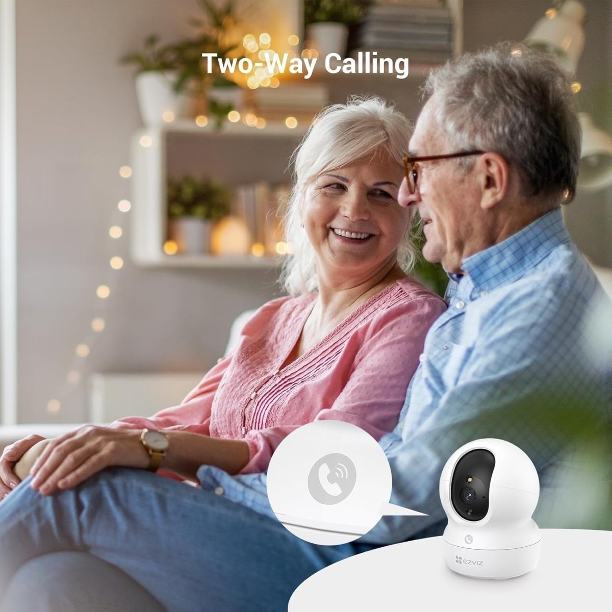 2 Pack 2K Indoor Security Cameras 360° Baby Pet Monitor WiFi CCTV - Kwikley