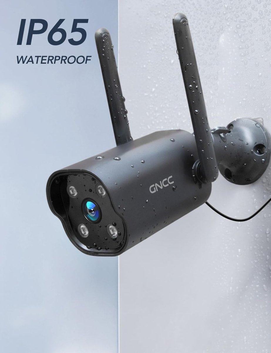 2 Pack 2K Outdoor Security Camera Wired WiFi CCTV AI Detection IP65 - Kwikley