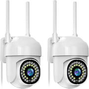 2 Pack 2K Outdoor Security Cameras 360° PTZ Color Night Vision WiFi - Kwikley