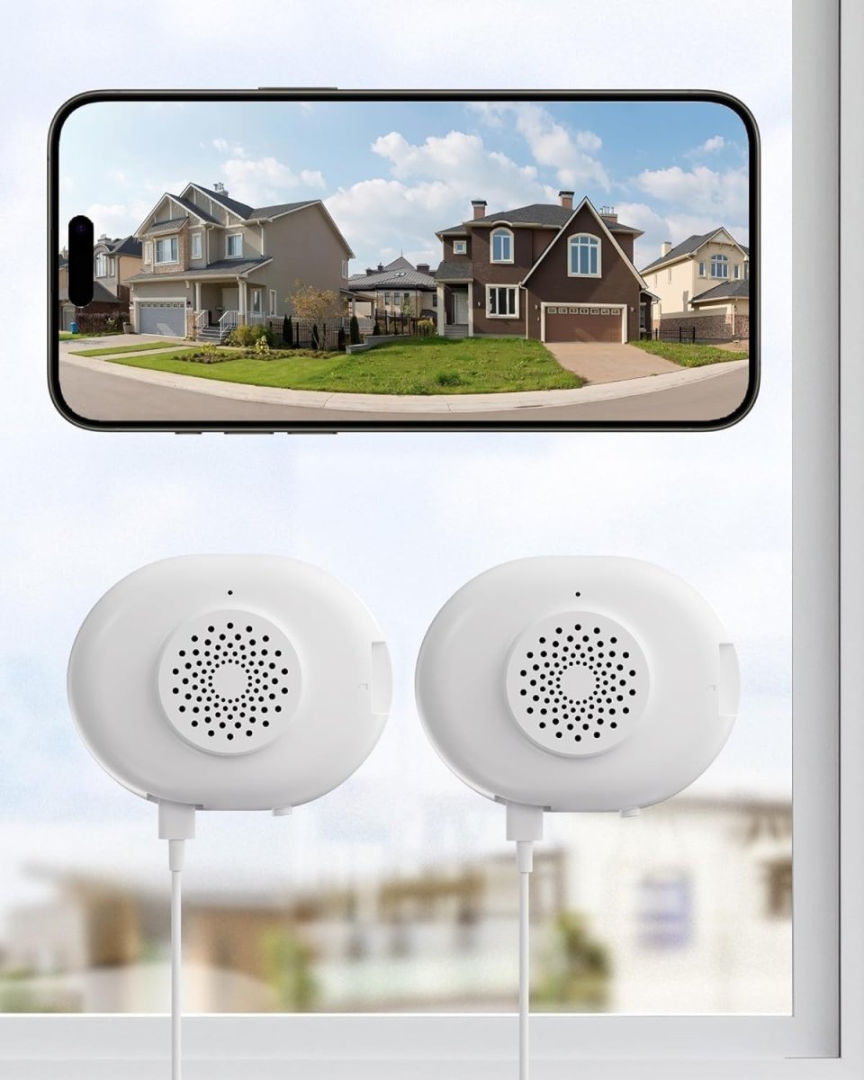 2 Pack 2K Window Security Cameras WiFi Full Color Night Vision AI - Kwikley