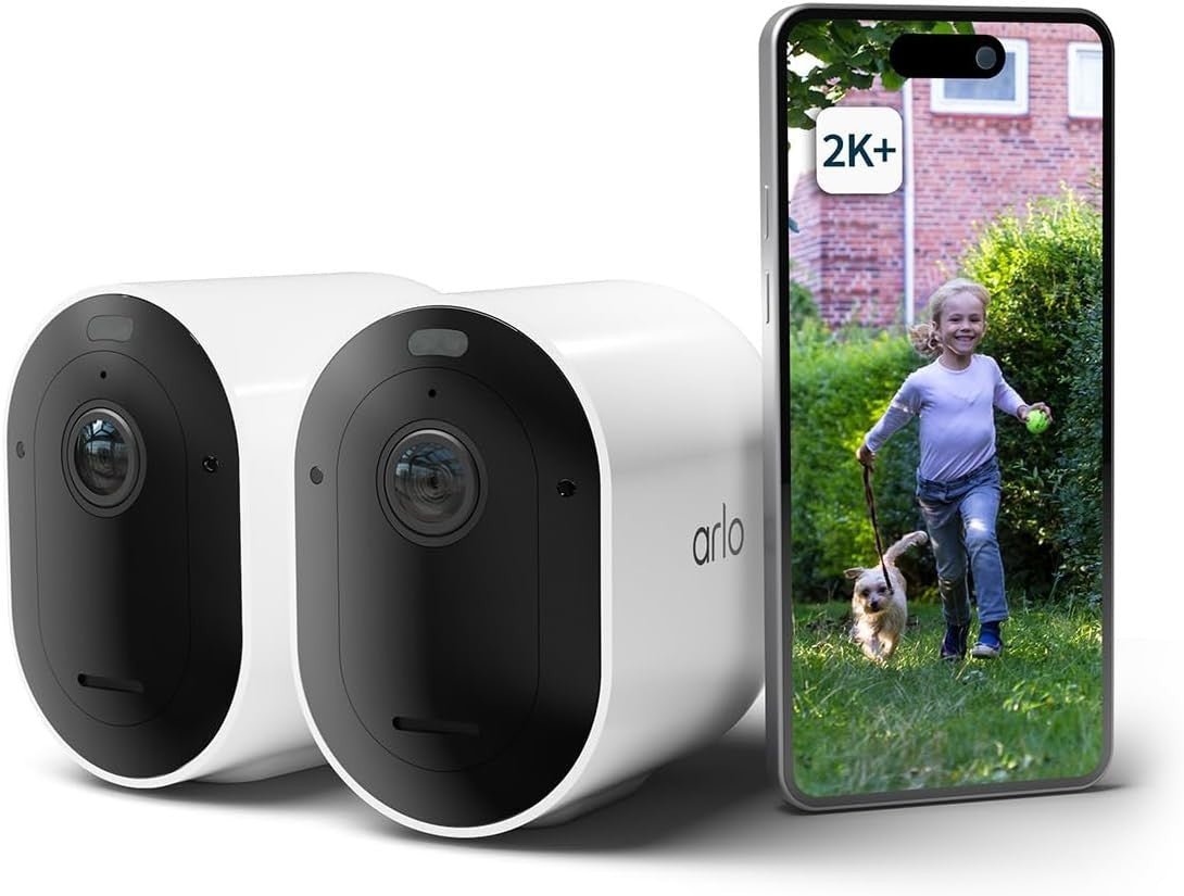 2 Pack 2K Wireless Security Camera Outdoor Battery WiFi Night Vision - Kwikley