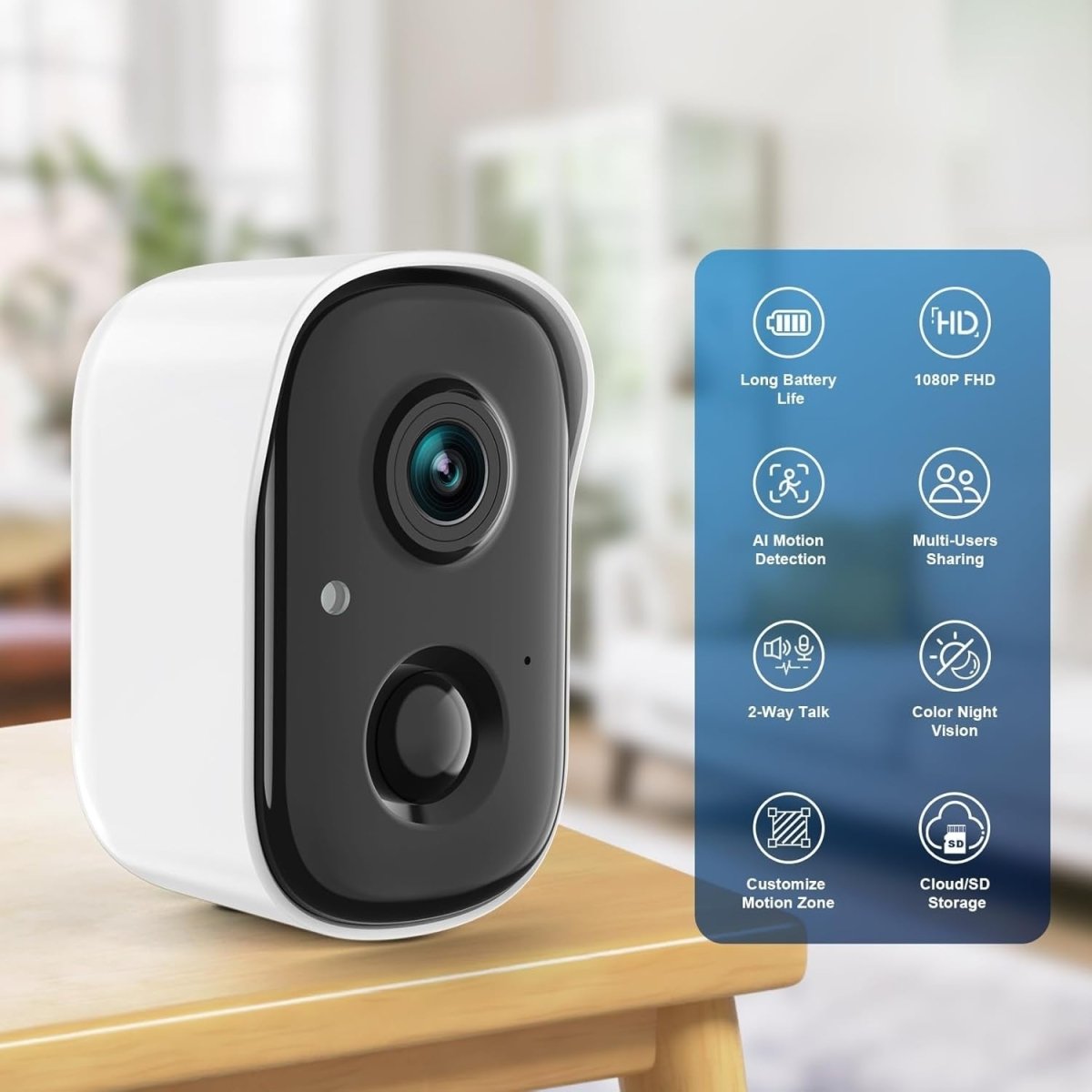 2 Pack 2K Wireless Security Cameras Outdoor Battery WiFi AI CCTV - Kwikley