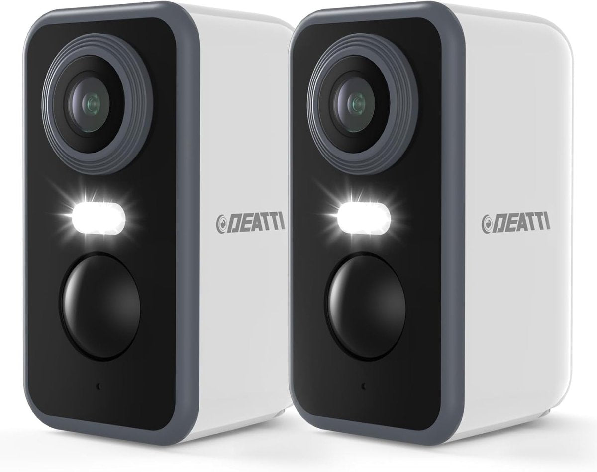 2 Pack 2K Wireless Security Cameras Outdoor Battery WiFi Night Vision - Kwikley