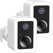 2 Pack 2K Wireless Security Cameras Outdoor WiFi AI Detection Night Vision - Kwikley