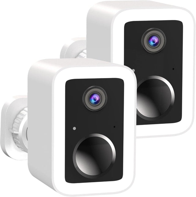 2 Pack 2K Wireless Security Cameras Outdoor WiFi AI Detection Night Vision