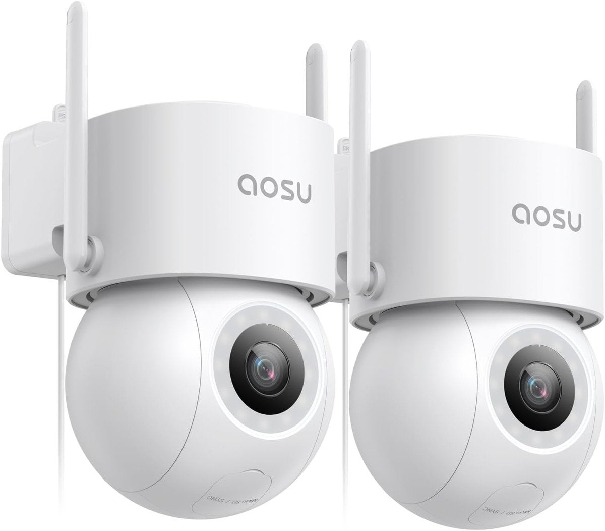 2 Pack 3K PTZ Security Camera Outdoor WiFi 24/7 Recording CCTV - Kwikley