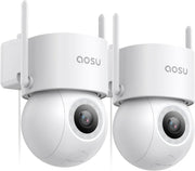 2 Pack 3K PTZ Security Camera Outdoor WiFi 24/7 Recording CCTV - Kwikley