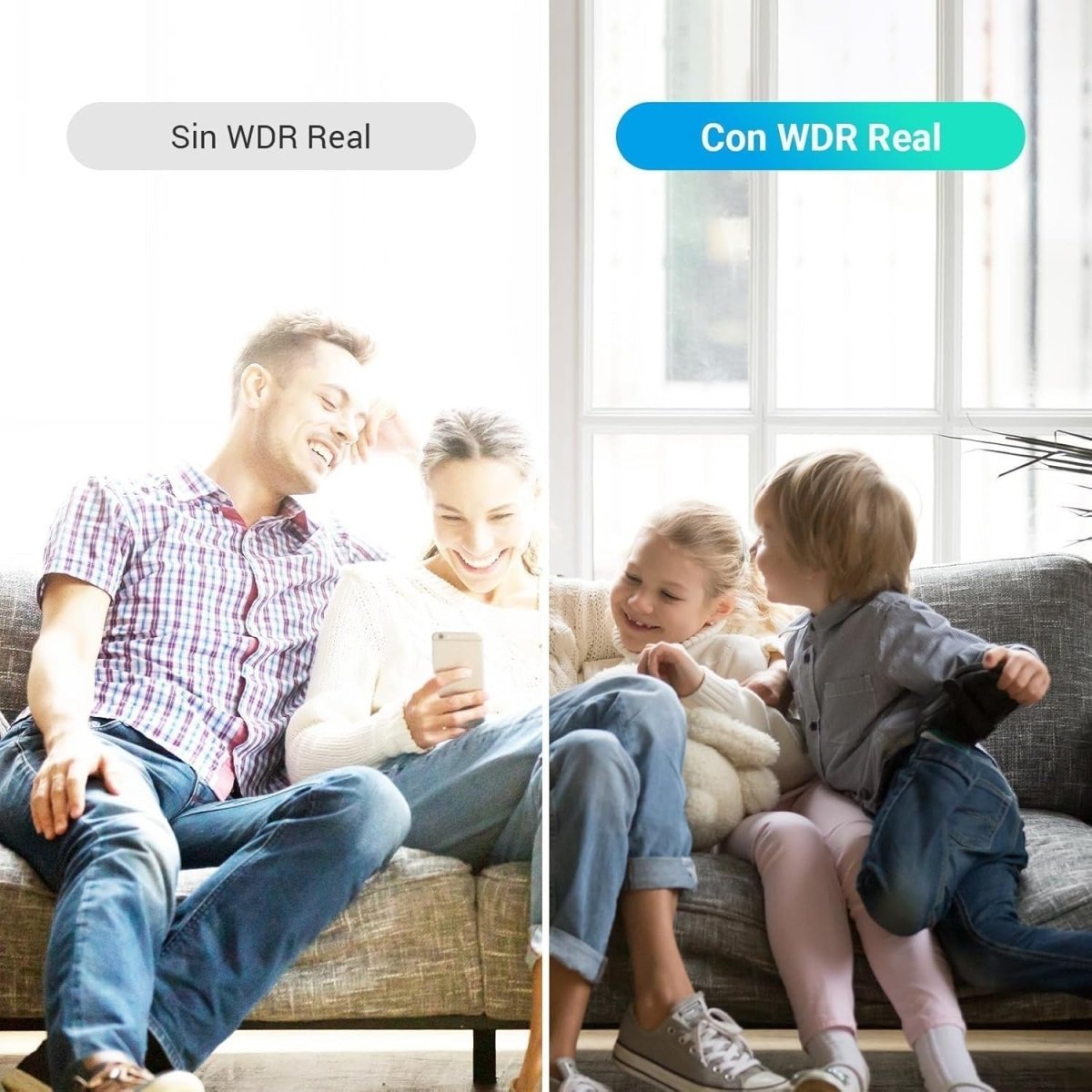 2 Pack 4K Indoor Security Cameras 360° Pet Baby Monitor WiFi CCTV - Kwikley