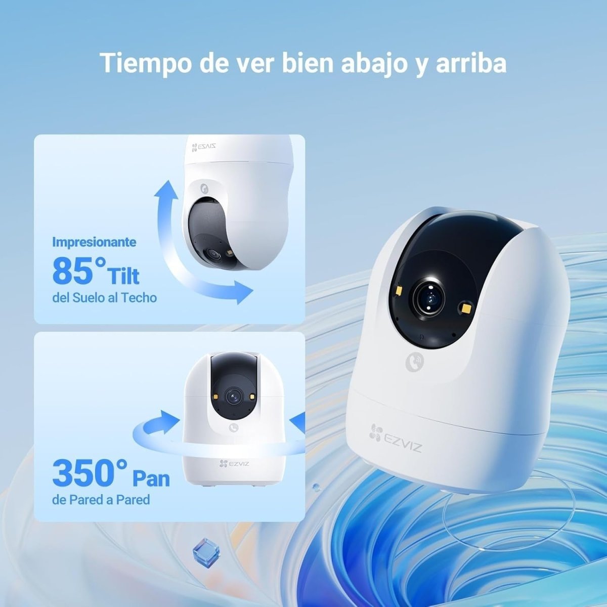2 Pack 4K Indoor Security Cameras 360° Pet Baby Monitor WiFi CCTV - Kwikley