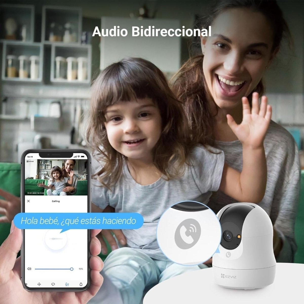 2 Pack 4K Indoor Security Cameras 360° Pet Baby Monitor WiFi CCTV - Kwikley