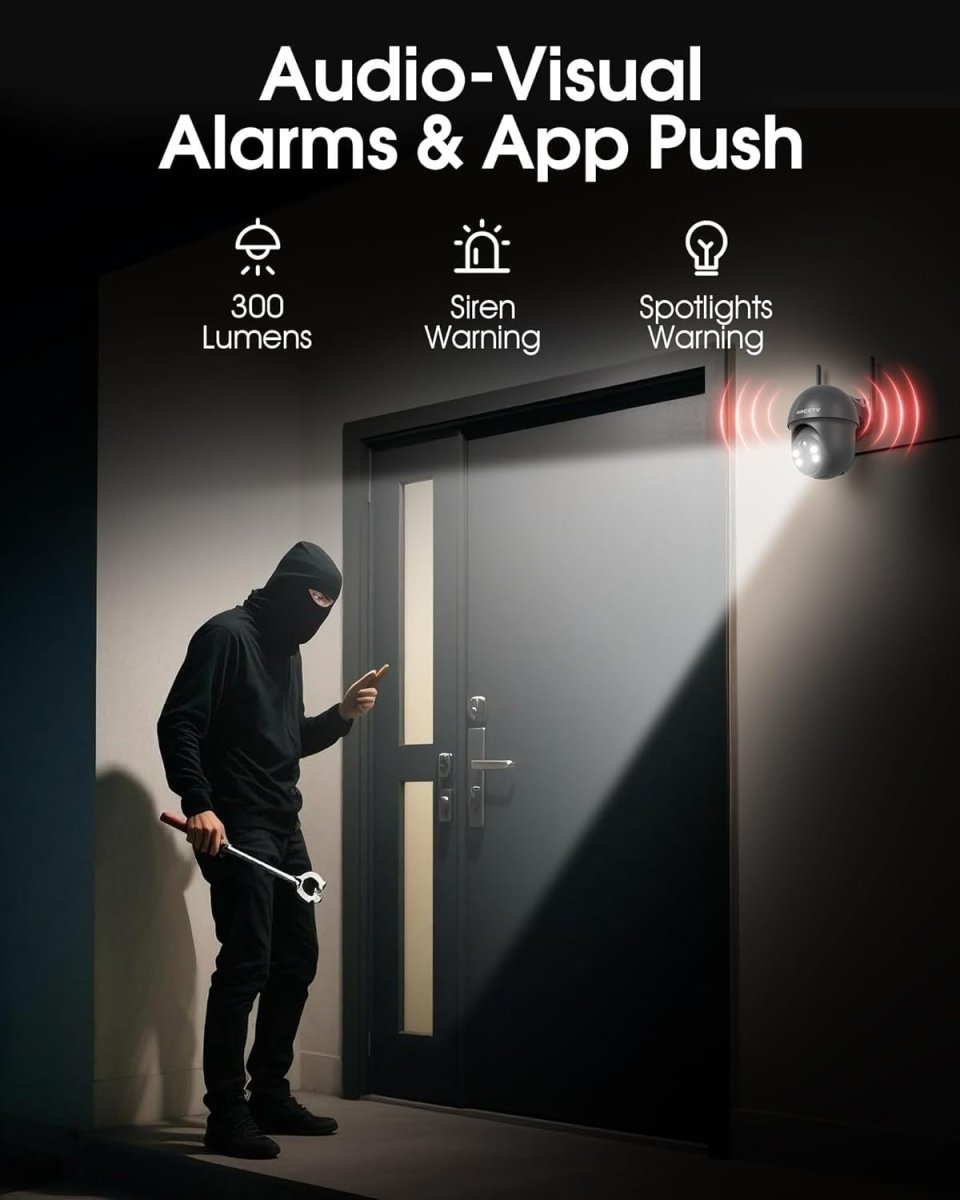 2 Pack 4MP Solar Security Cameras Wireless Outdoor WiFi Night Vision - Kwikley