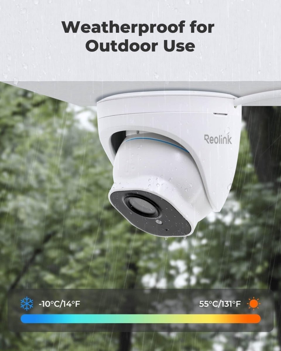 2 Pack 5MP PoE Security Cameras CCTV IP66 Night Vision Audio - Kwikley