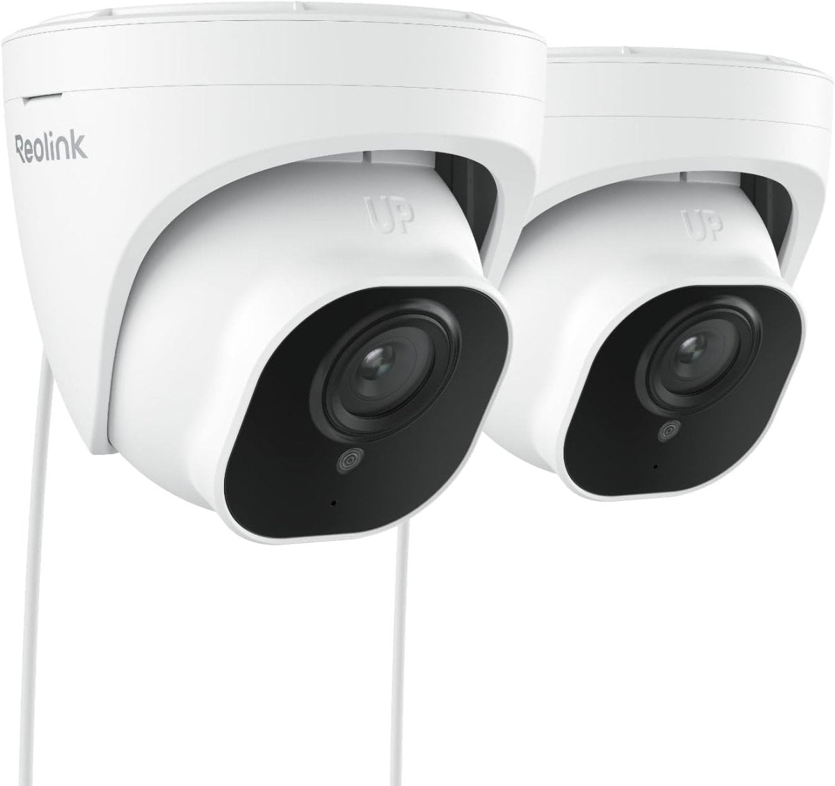 2 Pack 5MP PoE Security Cameras CCTV IP66 Night Vision Audio - Kwikley