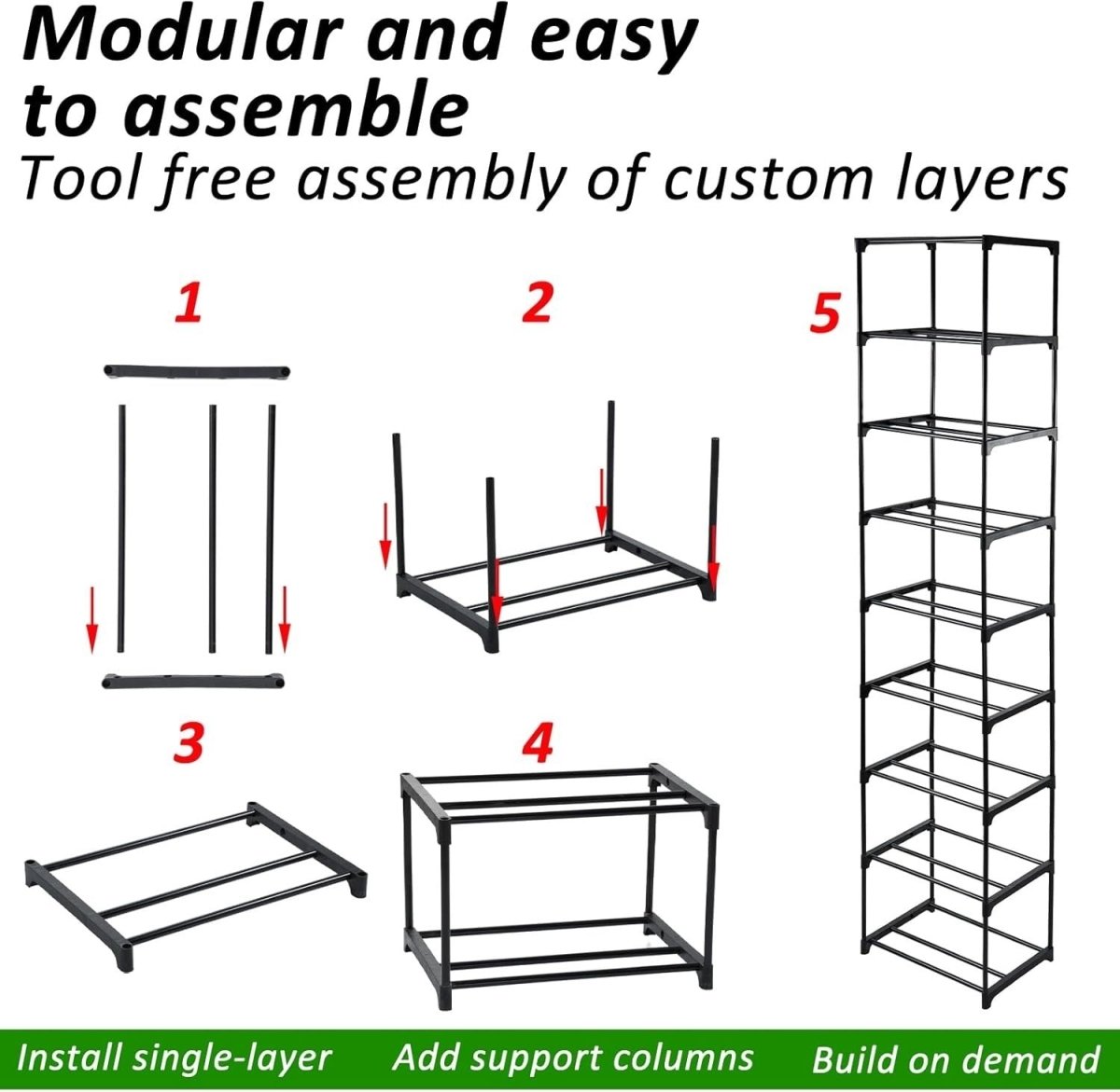 2 - Pack 6 - Tier Metal Filament Storage Rack Heavy Duty 3D Printer Spool Organizer - Kwikley
