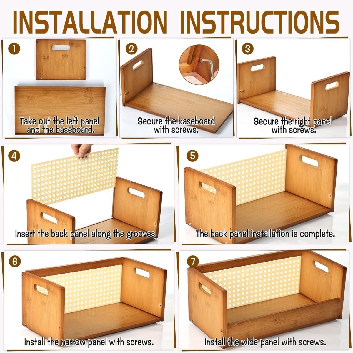 2 Pack Bamboo CD Storage Box Stackable DVD Media Organizer Rack Brown - Kwikley