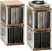2 Pack CD DVD Storage Rack Desktop Organizer Holds 260 Discs Acrylic - Kwikley