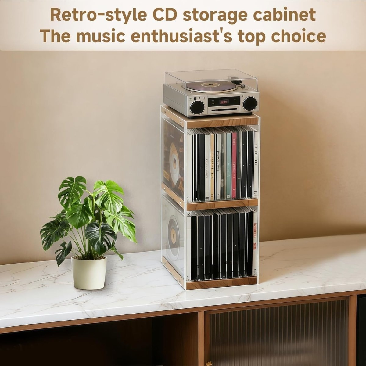 2 Pack CD DVD Storage Rack Desktop Organizer Holds 260 Discs Acrylic - Kwikley