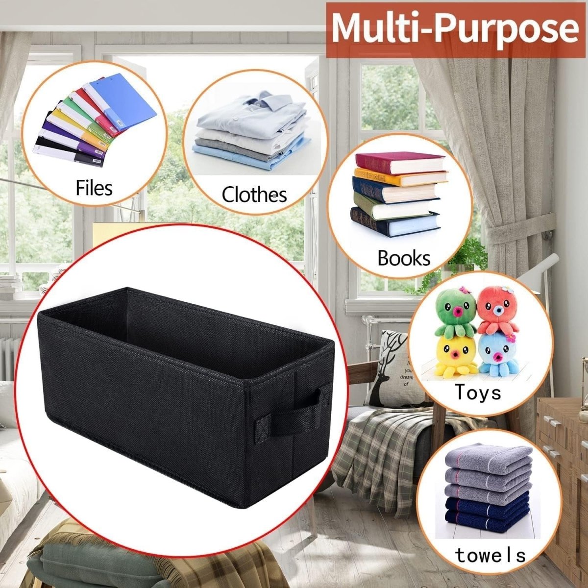 2 Pack DVD Storage Boxes Foldable Media Organizer Cases 200 Disc Black - Kwikley