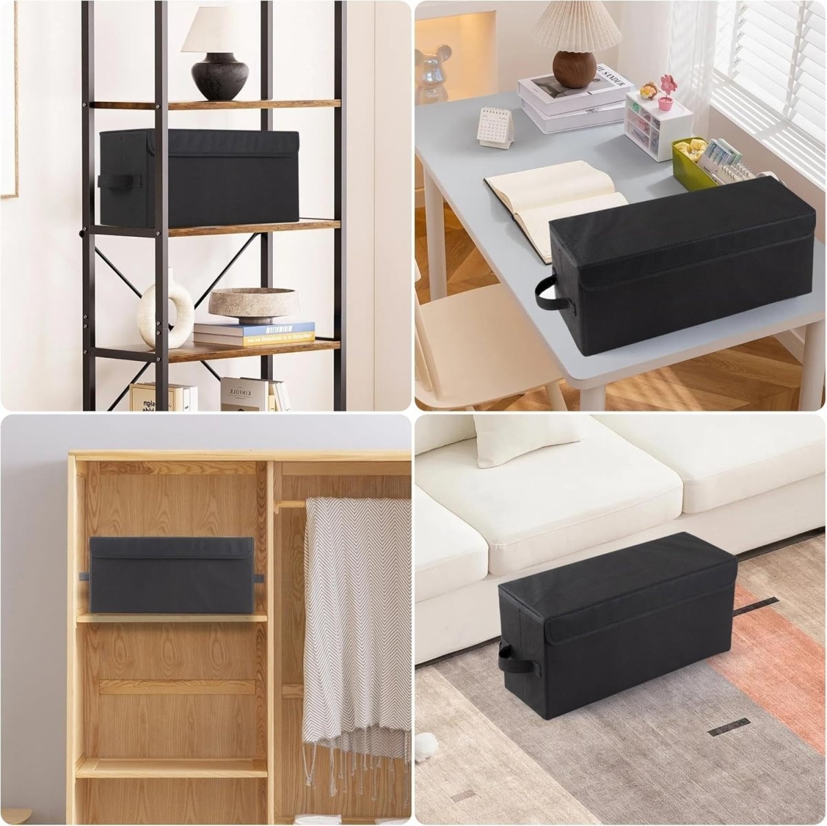2 Pack DVD Storage Boxes Foldable Media Organizer Cases 200 Disc Black - Kwikley