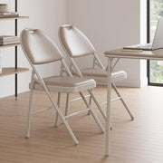 2 Pack Fabric Padded Folding Chairs – Metal, Stackable Indoor & Outdoor - Kwikley