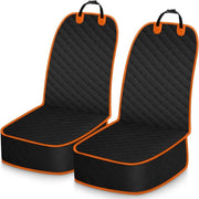 2 Pack Front Dog Car Seat Covers Waterproof Non Slip Pet Protector Orange - Kwikley