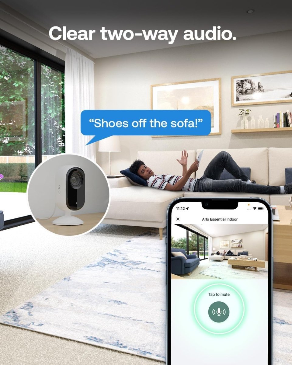 2 Pack HD Indoor Security Cameras Privacy Cover Night Vision WiFi - Kwikley