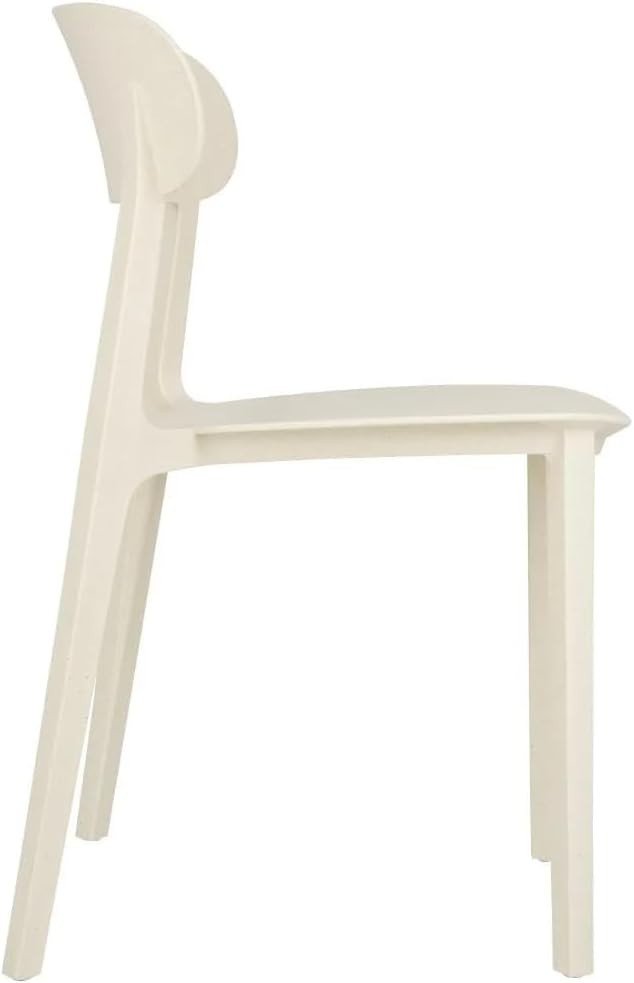 2 - Pack Indoor Stackable Side Chairs Cream Durable Recycled Plastic - Kwikley