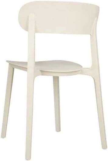 2 - Pack Indoor Stackable Side Chairs Cream Durable Recycled Plastic - Kwikley