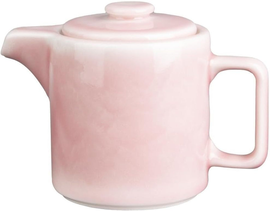 2 Pack Pink Porcelain Teapots 450ml with Stainless Steel Infusers - Kwikley