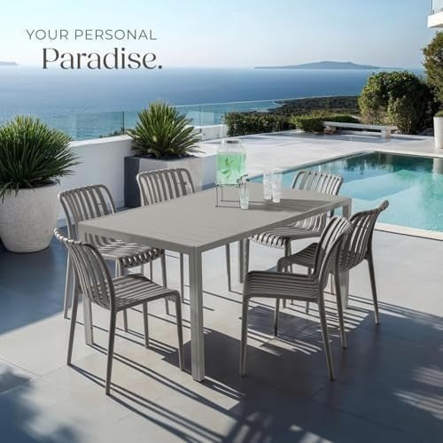 2 Pack Stackable Garden Chairs – Weather - Resistant, Lightweight Outdoor Seating - Kwikley